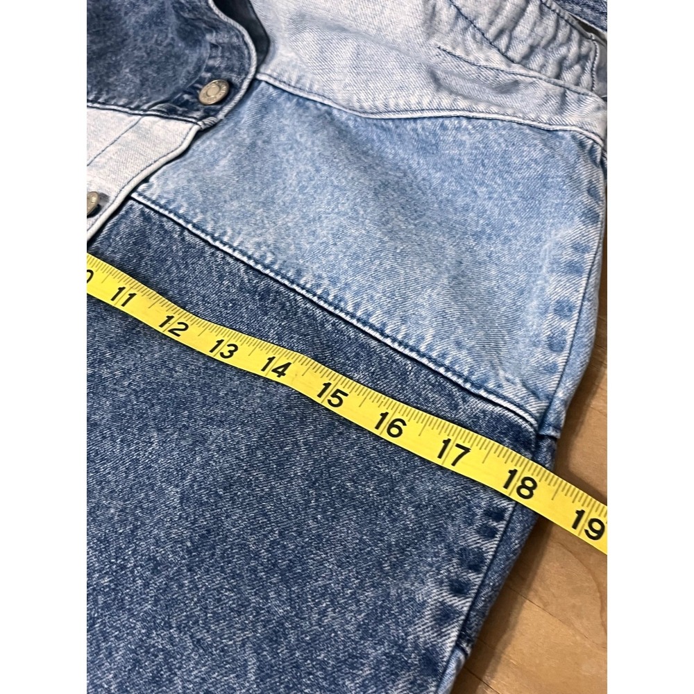 GAP Patchwork Denim Dress Blue Jean Button Womens XS - Picture 5 of 8